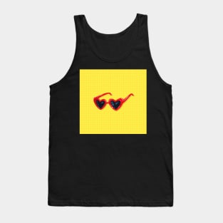 Heart Shaped Glasses Tank Top